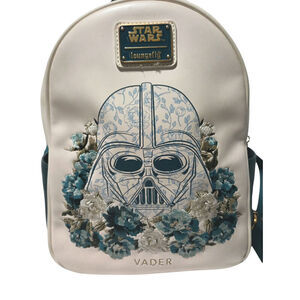 Star Wars Loungefly Vader Floral Mini Backpack Blue SUPER RARE!